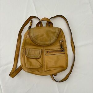 Genuine Leather Mini Backpack